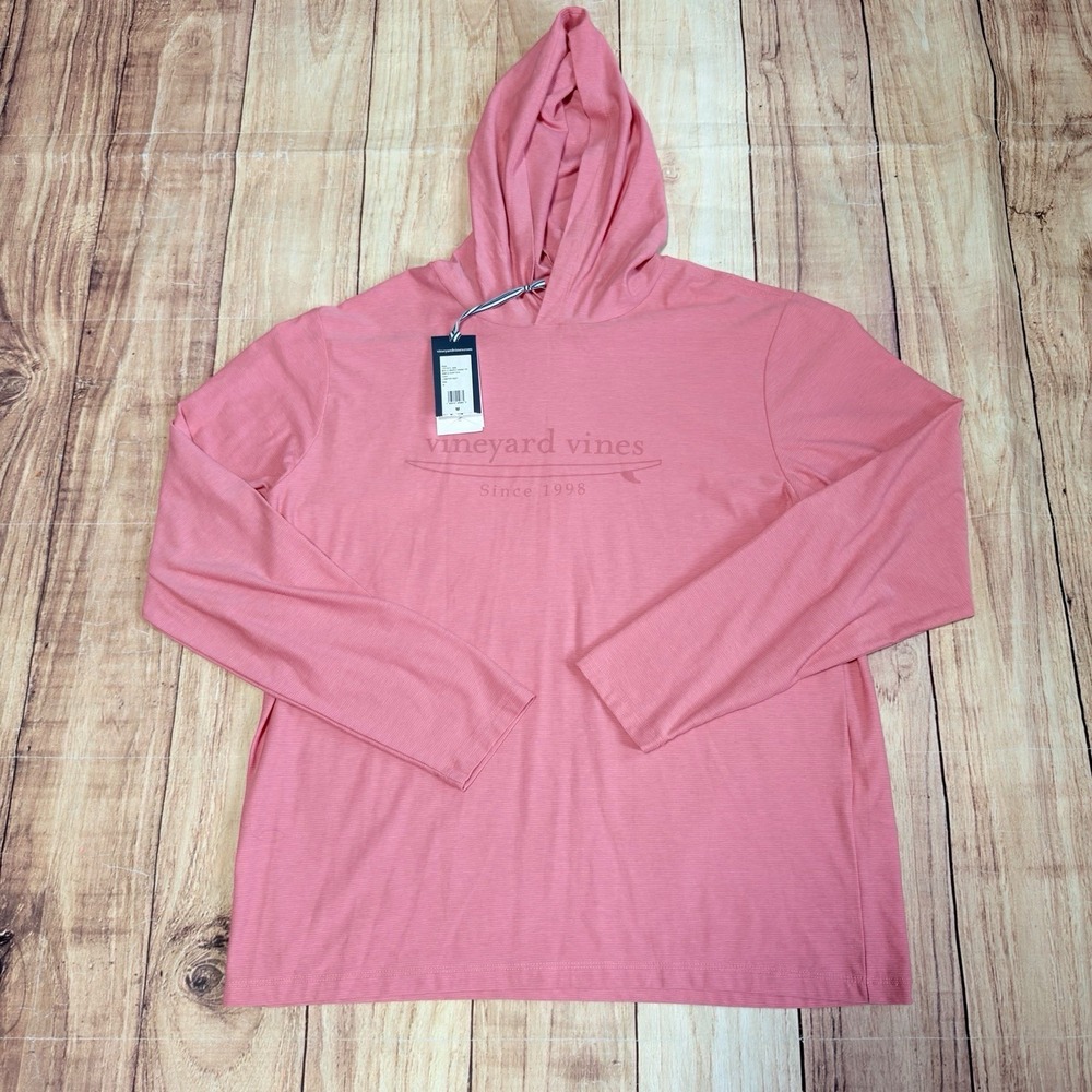 NWT Vineyard Vines Performance Long-sleeve Shirt Lobster Reef Pink Men's Medium